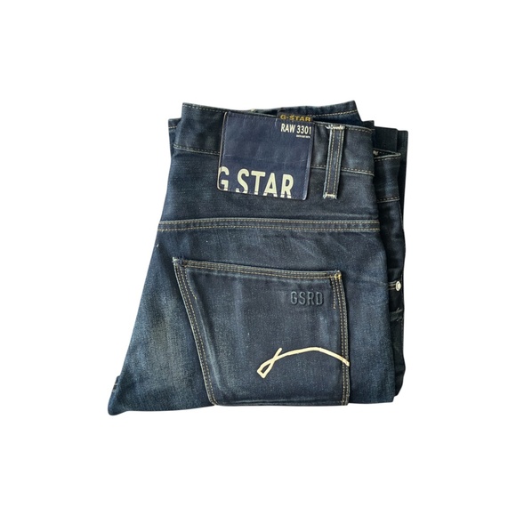 G-STAR RAW 3301 Men’s Straight Leg Jeans Size 29 x 31 Blue Denim – Premium VTG - Picture 4 of 7
